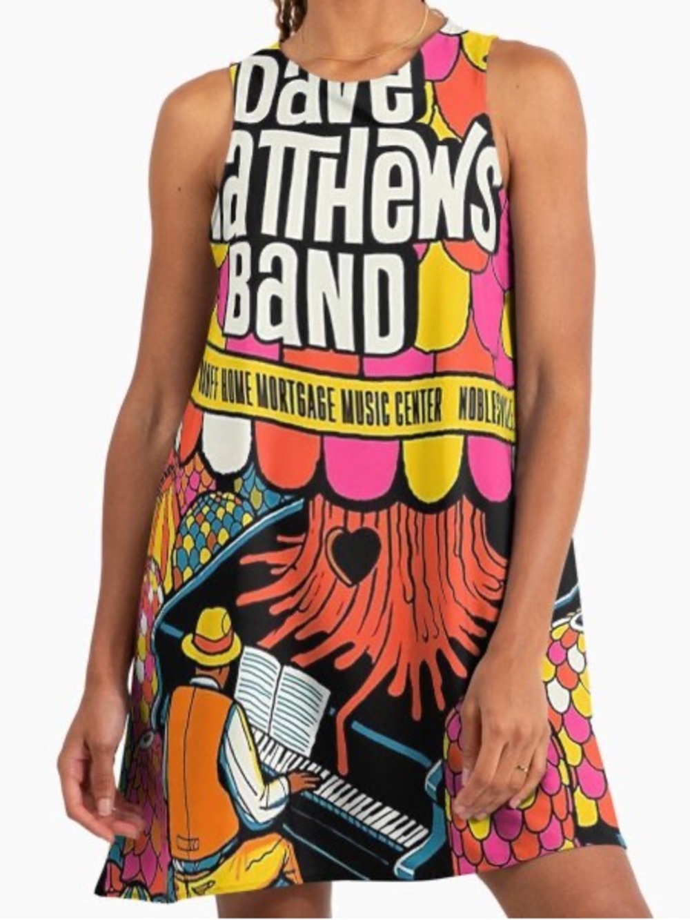 Dave Matthews Band Concert Poster Print A-Line Dress